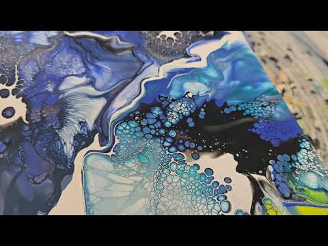 STRETCH!!! Majestic Abstract Ocean Sunset with Gorgeous Blues