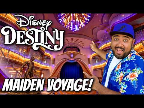 BOARDING THE ALL NEW DISNEY DESTINY CRUISE SHIP! Disney Destiny Maiden Voyage! Disney Cruise Vlog!