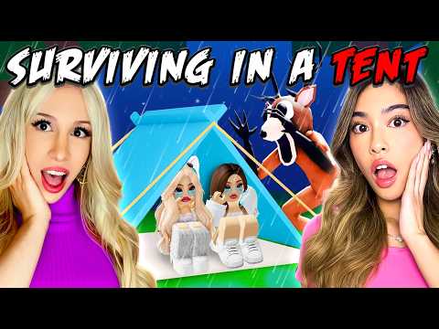 SURVIVING IN A TENT in 99 NIGHTS IN THE FOREST W/ @KatrinaBuno