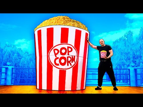 I filled a Giant Bucket of 1,000,000 popcorn by VANZAI