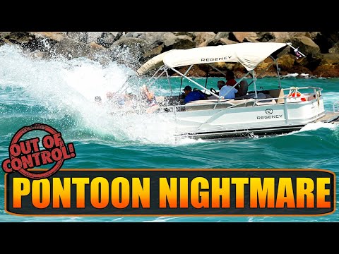 PONTOON BOAT ALMOST SINKS AT HAULOVER INLET @Boat Zone