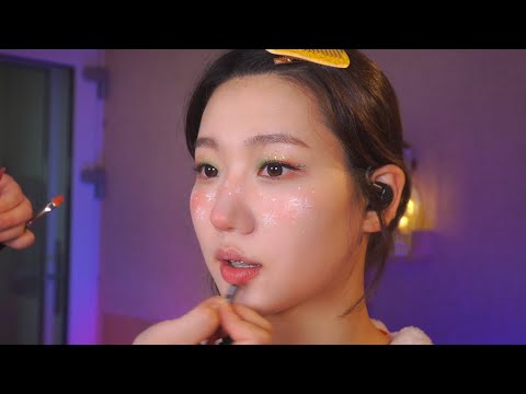 [ASMR] 메이크업 전문가의 산타 메이크업 리얼 사운드 🧑🏻‍🎄 | 전문가 콜라보 ASMR