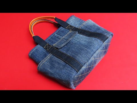 DIY안입는 청바지 절대 버리지 마세요! "명품"이 됩니다!/Don't throw away old jeans. It can be a "luxury tote bag"