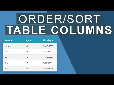 Sortable Table Columns with Javascript