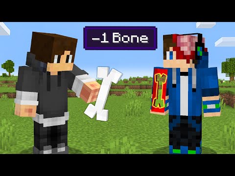 I Fooled My Friend by Eating BONES in Minecraft