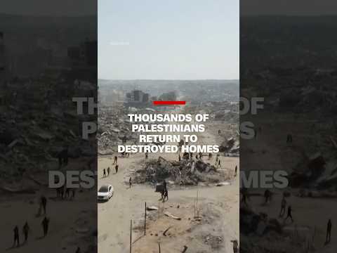 Thousands of Palestinians return to destroyed homes