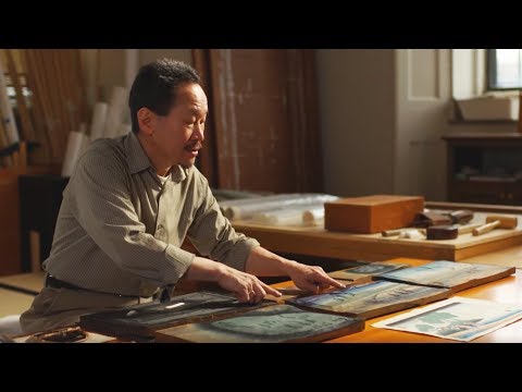 Unintentional ASMR 🖼️ Traditional Japanese Printmaking (brushing, explanations)