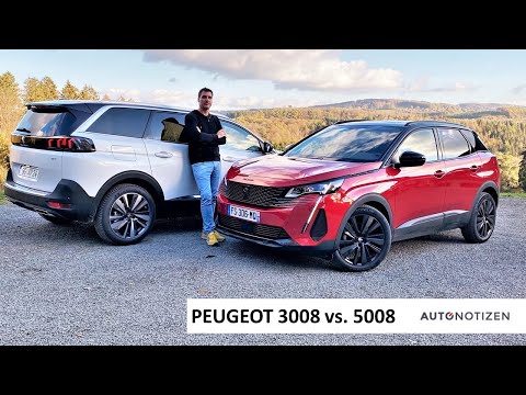 2021 Peugeot 3008 vs. 5008: SUV with facelift in comparison, review, test, driving report