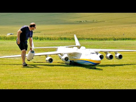NICE FLIGHT AND HARD LANDING !!! GIGANTIC 93KG XXXL RC ANTONOV AN-225 MRIJA SCALE MODEL AIRCRAFT