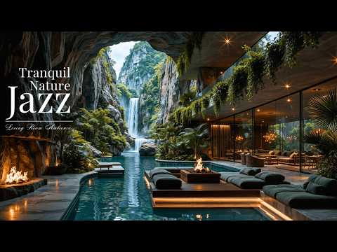 Nature Ambience & Tranquil Jazz Piano For Stress Relief | Living Room Jazz Playlist In April