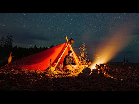 3 Days Alone on a Remote Island Beach - Survival Tarp Shelter