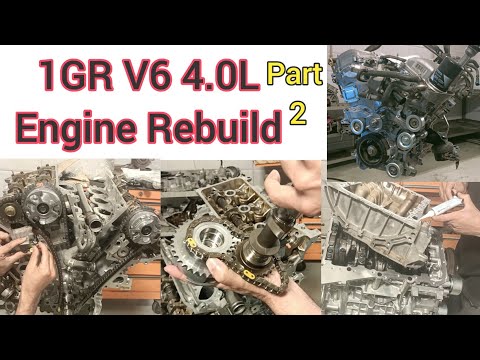 1GR-FE V6 4.0L Engine Rebuild || Timing Chain Replacement And Marks Setting Of Toyota Land Cruiser
