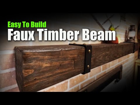 CREATE a Faux Wood Beam Mantel in JUST 1 Weekend!
