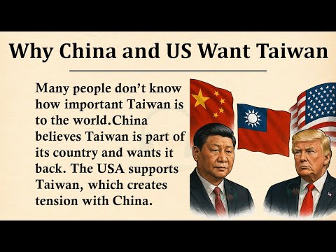 Why China and the US are so obsessed with Taiwan || 🔵⚪🔴Learn English Through Story Level 3 || Graded