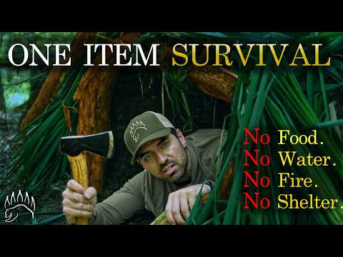 HATCHET ONLY - SOLO SURVIVAL - No other items (Catch & Cook, Shelters etc)