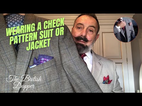 Wearing A Check Pattern Suit Or Jacket