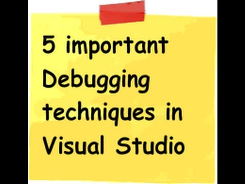 5 tips to debug c# program using visual studio 2010 ( f10,11 watch windows and intellitrace)