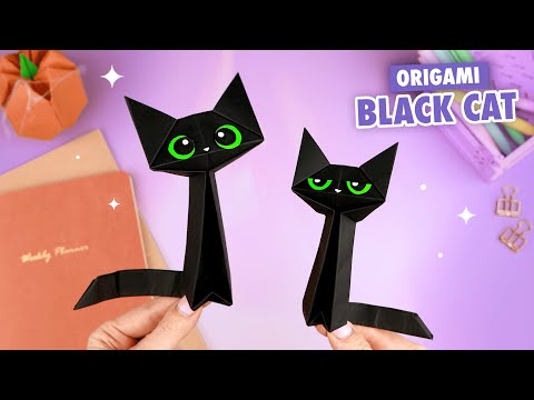 Origami Paper Cat | Halloween Paper crafts