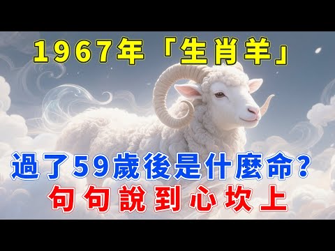 1967年屬羊人，天選之命！2026年59後「財星」入庫，以前看不起你的人，以後高攀不起！#十二屬相#生肖 #運勢 #風水 #財運 #命理
