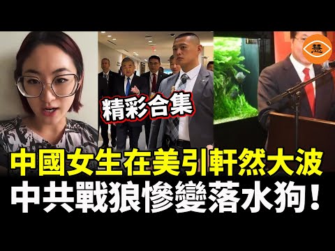 【精彩合集】中國女留學生在美引軒然大波，中共戰狼慘變落水狗！被多國連環驅逐！