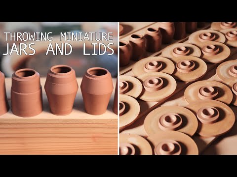 Throwing Miniature Pottery Lidded Jars