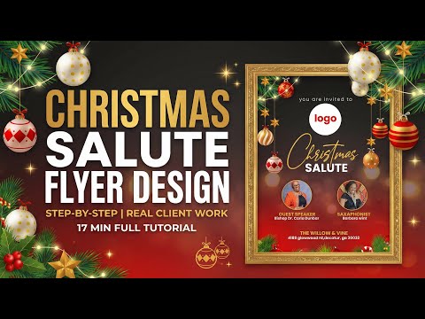 Photoshop Christmas Flyer Design | Real Client Work Process Explained