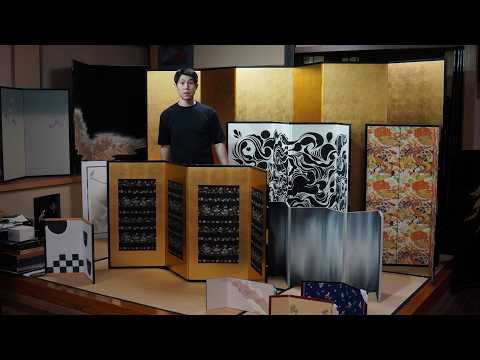 The process of making a one-of-a-kind traditional Japanese gold folding screen.