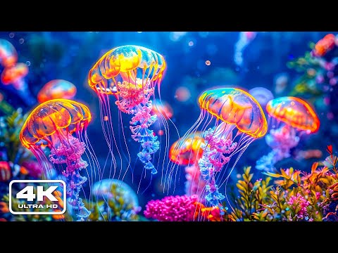 Stunning 4K Aquarium Video – Ultra HD Fish Tanks & Tropical Fish 🐟 Calm Music for Deep Relaxation