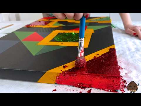 Abstract Christmas magic: Colorful art with a unique highlight!