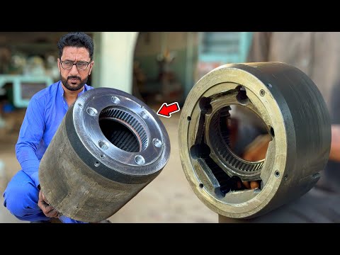 Due to OverLoad Excavator Wheel Hub was Broke Into Pieces, How Amazingly Repaired By Expert Mechanic