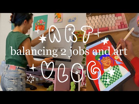 a week in my life as an artist with 2 jobs ★ studio vlog ★ finding balance, making time for art