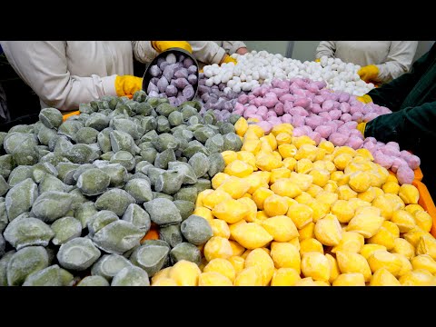 주문 폭주! 쉴 틈 없이 쏟아지는 쫀득한 오색 송편 대량 생산 현장 / Amazing Korean Rice Cake Factory