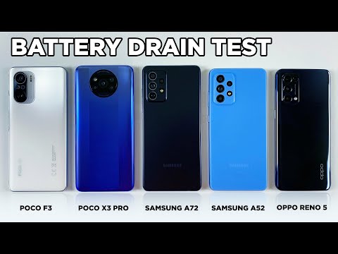 POCO F3 / POCO X3 Pro / Samsung A72 / Samsung A52 / OPPO Reno 5 BATTERY DRAIN TEST | Zeibiz