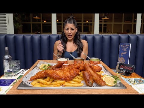 "THAT IS HUGE!" THE UNDEFEATED FISH & CHIPS CHALLENGE | MAYFAIR CHIPPY | @Leah Shutkever