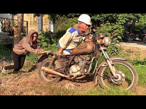 Restoration Old Motorcycle SUZUKI GN125 JAPAN // Restoring Old Dusty Motocycle KAWASAKI Model
