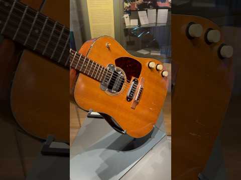 Kurt Cobain’s actual unplugged guitar and sweater! #nirvana #kurtcobain #guitar