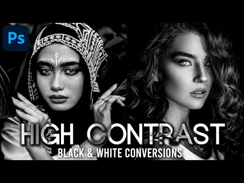 High Contrast Black & White Conversion in Photoshop CC | Dramatic Effect Tutorial