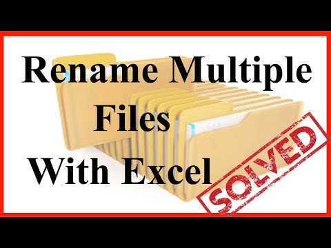 How to rename multiple files at once using excel