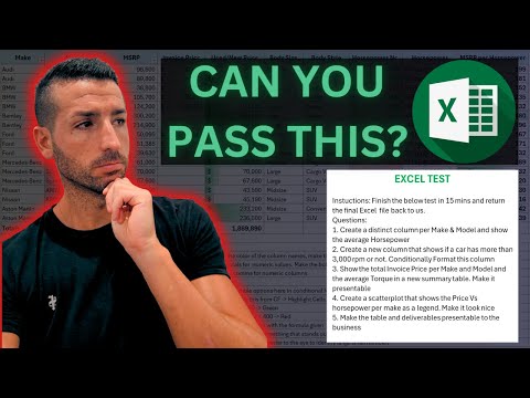 EXCEL Interview Test Questions and Answers 2025 | Difficult Test