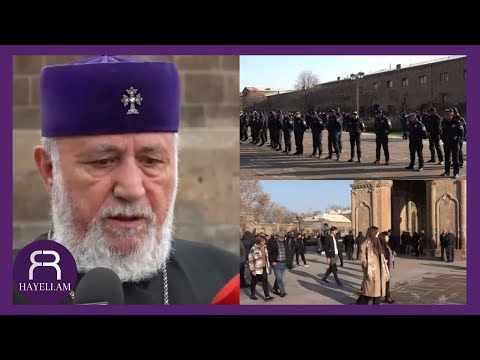 #ՈՒՂԻՂ․ ՇՏԱՊ․ Ոստիկանները շրջափակել են Մայր Աթոռը․․․ մարդիկ հավաքվում են Վեհարանի մոտ