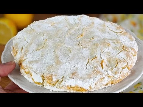 Gâteau Sicilien qui fond en bouche! / Sans farine, ni gluten / 4 ingrédients / Citron et amandes 🍋