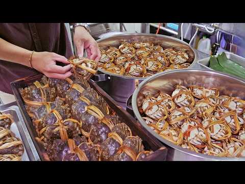 Golden CRAB YOLK！ Chinese Mitten Crab Catching and Cooking, 300 a day / 秋季鮮味爆發！肥美大閘蟹捕撈, 螃蟹餵養-南庄養蟹人家