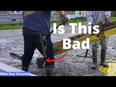 How 2 Men Can Pour A 32' X 28' Garage Floor (I Got Concrete Balls!)