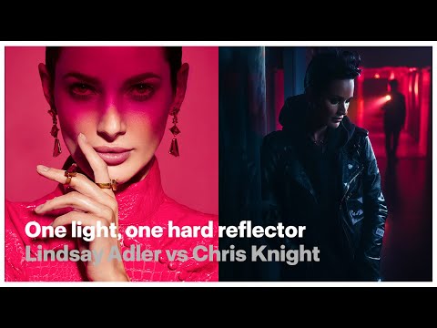 One light, one hard reflector - Lindsay Adler vs Chris Knight