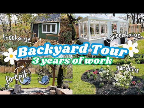 GARDEN TOUR! 3 years of backyard projects🌷(with before & afters!!) | aspenackley