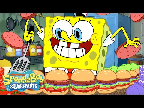 3 HOURS of SpongeBob Cooking Krabby Patties 🍔 | @SpongeBobOfficial