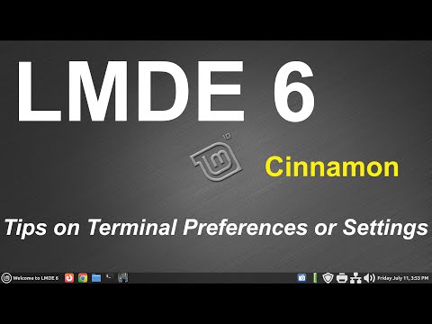 LMDE 6 - Cinnamon - Simple Terminal Preferences or Settings.