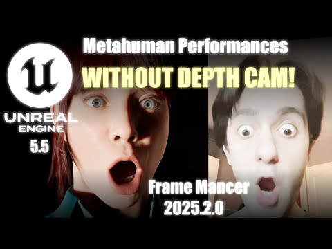 Unreal Engine 5.5 Frame Mancer 2025.2.0 MH Animator Using Any Video! #metahuman #mocap #performance