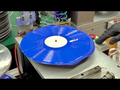 How to Mass Produce Vinyl Records. LP Record Manufacturing Factory