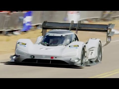 Pikes Peak Hill Climb 2018 - Romain Dumas / Volkswagen I.D. R PP Record [Helicopter/Spectator Views]